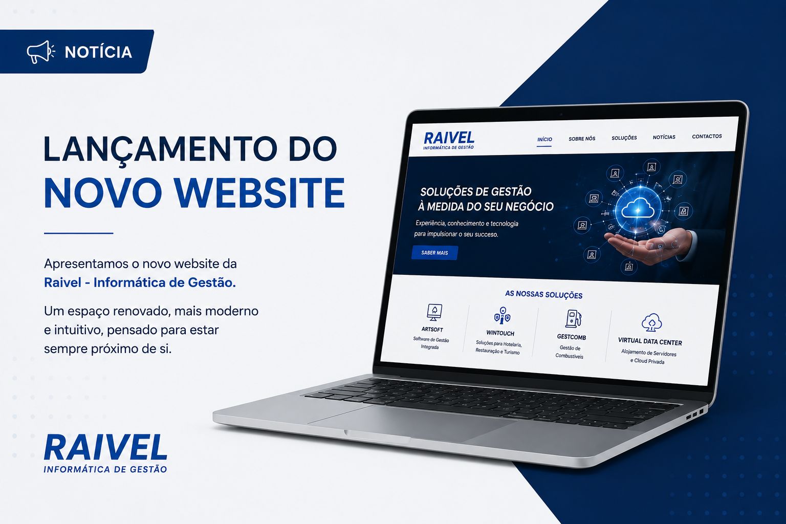 Lançamento de novo website